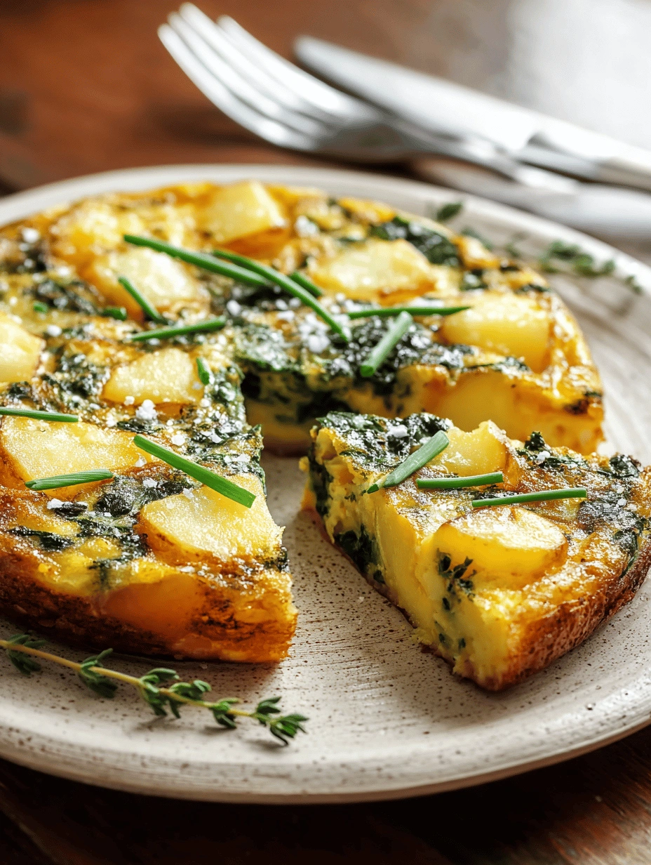 Easy Potato & Spinach Frittata: Brunch Bliss - Image 1