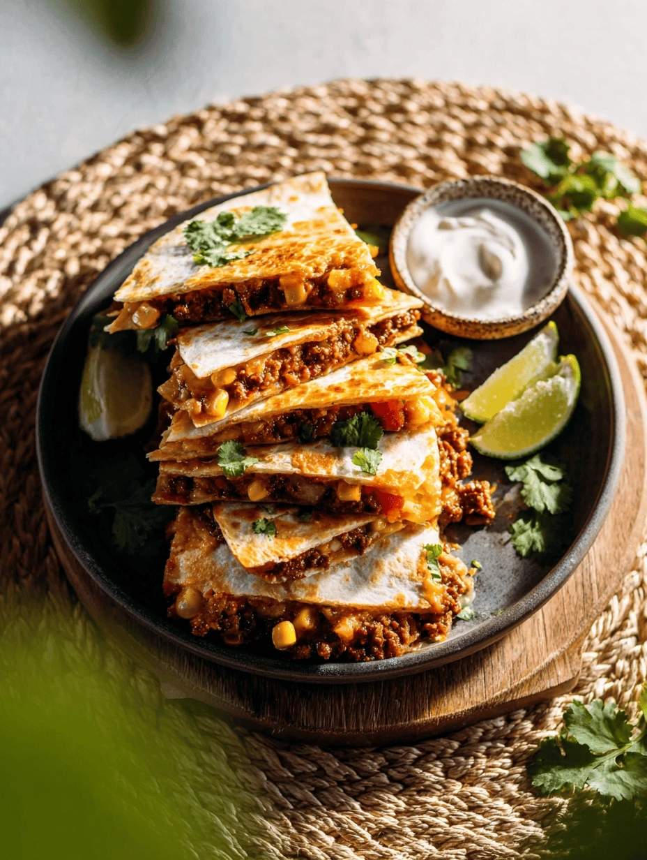 Quick Ground Beef Quesadillas: Easy Dinner! - Image 1