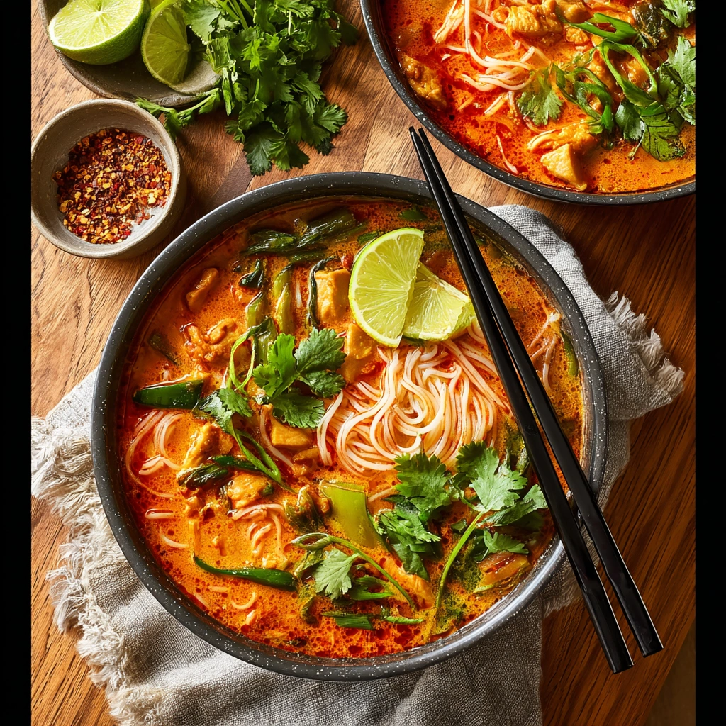 Spicy Authentic Thai Red Curry Noodle Soup Recipe - Image 3