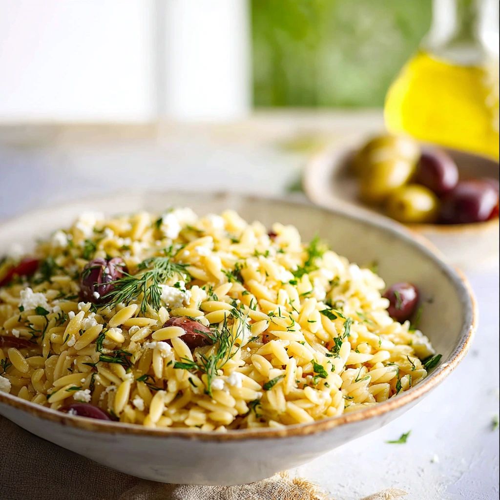 Fresh Greek Orzo Pasta: Simple Lemon Herb Dish - Image 1
