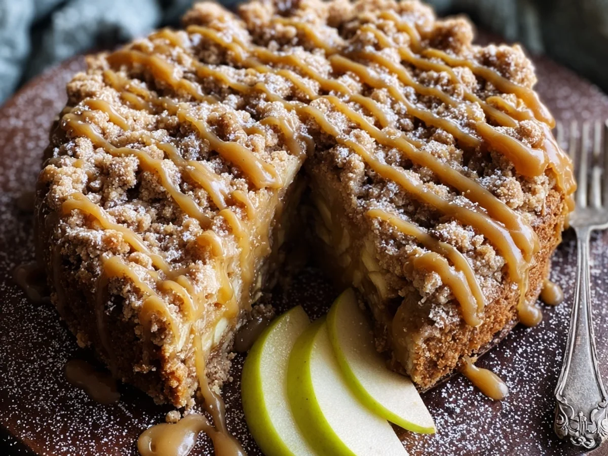 Apple Crumb Cake with Cinnamon Drizzle: A Homestyle Treat - Image 1