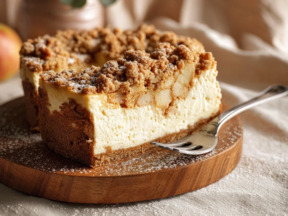 Apple Crumble Cheesecake: Creamy, Spiced, Crunchy Bliss - Image 1
