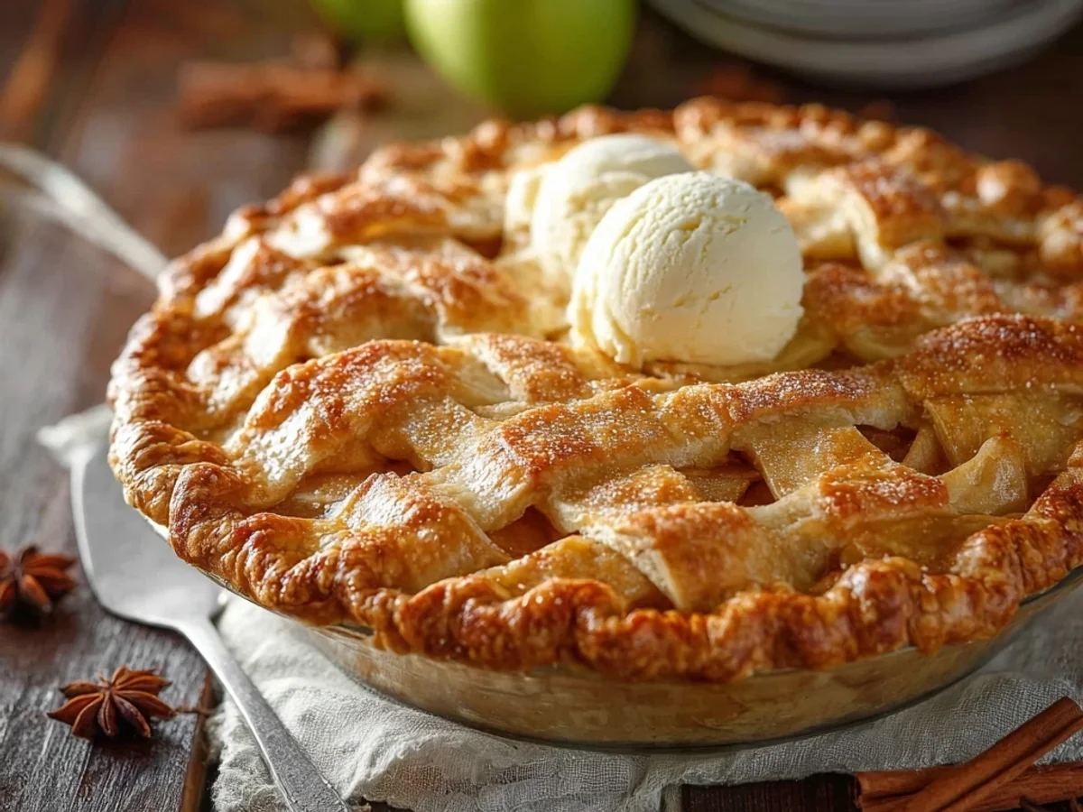 Apple Pie: Classic Homemade, Flaky Crust - Image 1