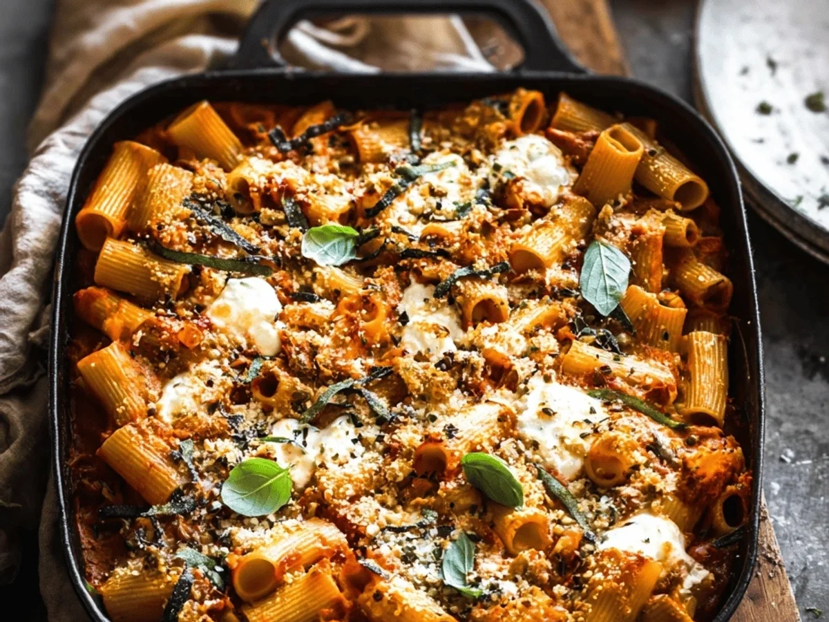 Autumn Pasta Bake: Cozy Pumpkin Tomato Delight - Image 1