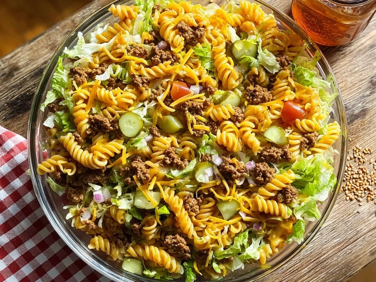 Big Mac Pasta Salad: Tangy, Creamy, & Nostalgic Dinner - Image 2