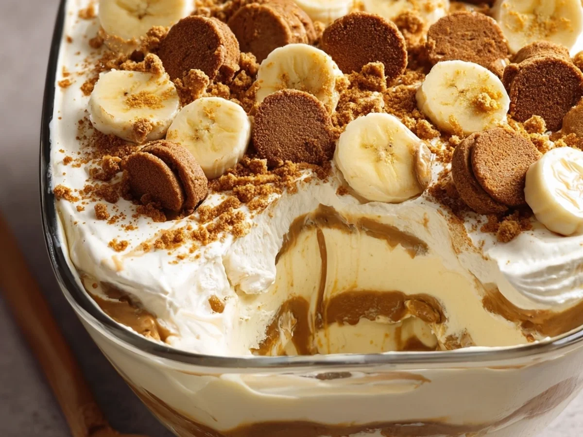 Biscoff Banana Pudding: Creamy No-Bake Dessert - Image 2