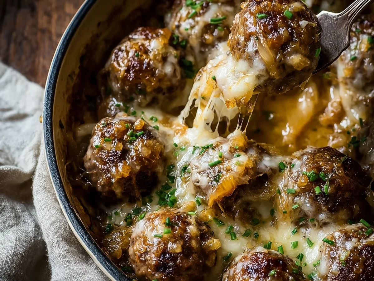 Cheesy French Onion Meatballs: Skillet Comfort - Image 2
