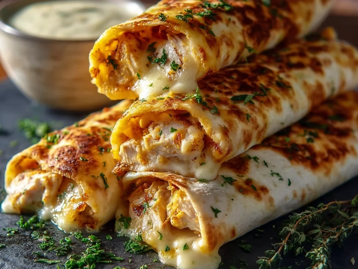 Cheesy Garlic Chicken Wraps: Ooey-Gooey & Quick - Image 2