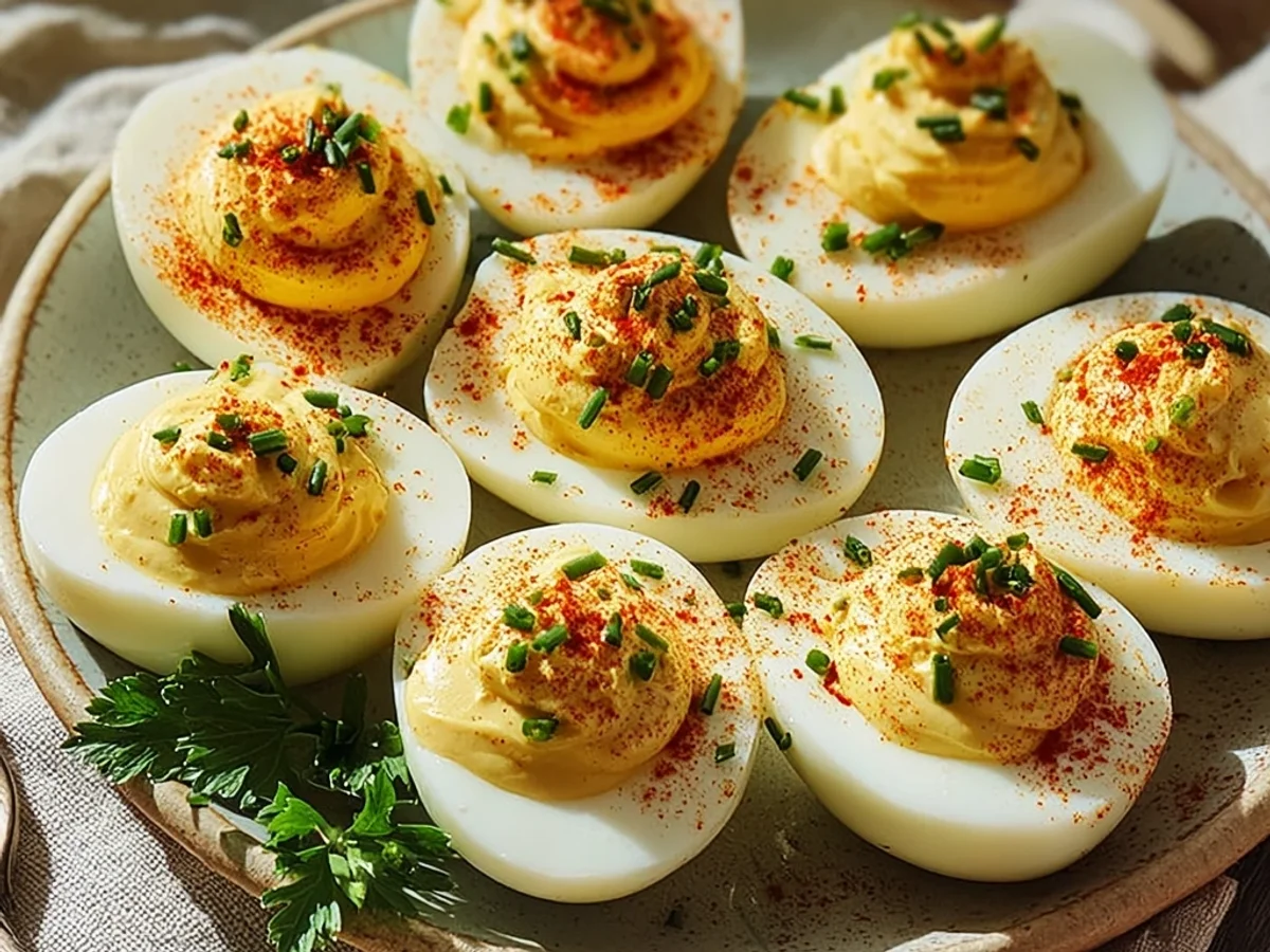 Classic Deviled Eggs: A Tangy, Creamy Appetizer - Image 2