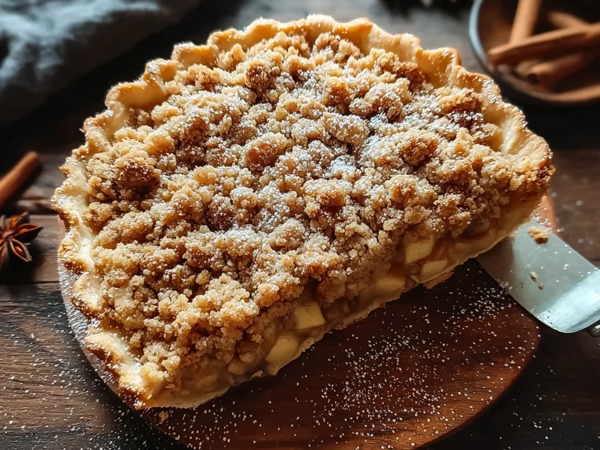 Classic Homemade Dutch Apple Pie with Crumb - Image 1