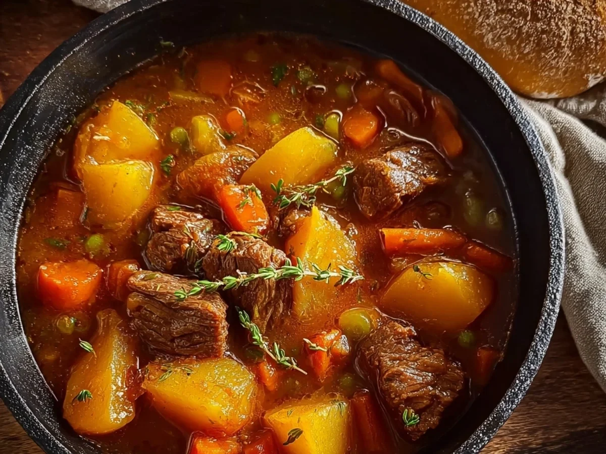 Classic Homestyle Beef Stew with Garden Vegetables - Image 1