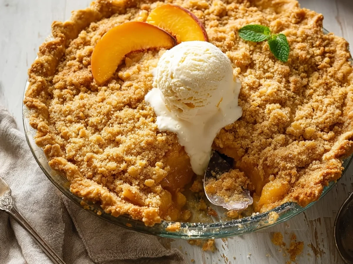 Classic Peach Crumble Pie: Easy Summer Dessert - Image 2