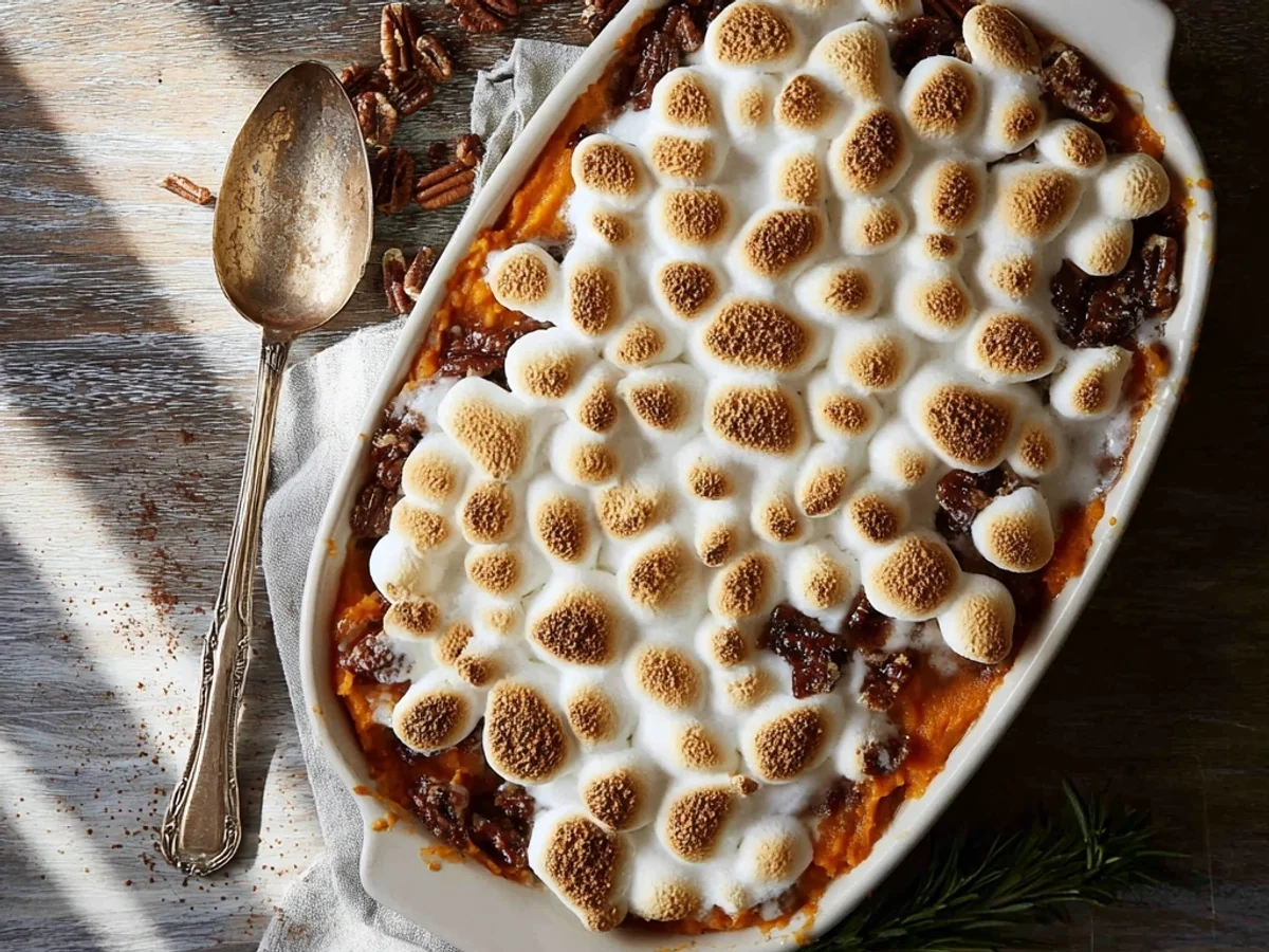 Classic Sweet Potato Casserole Recipe, Marshmallow Topping - Image 2