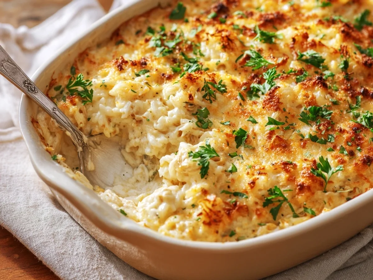 Creamy Angel Chicken Rice Casserole: A Hearty Dinner - Image 1