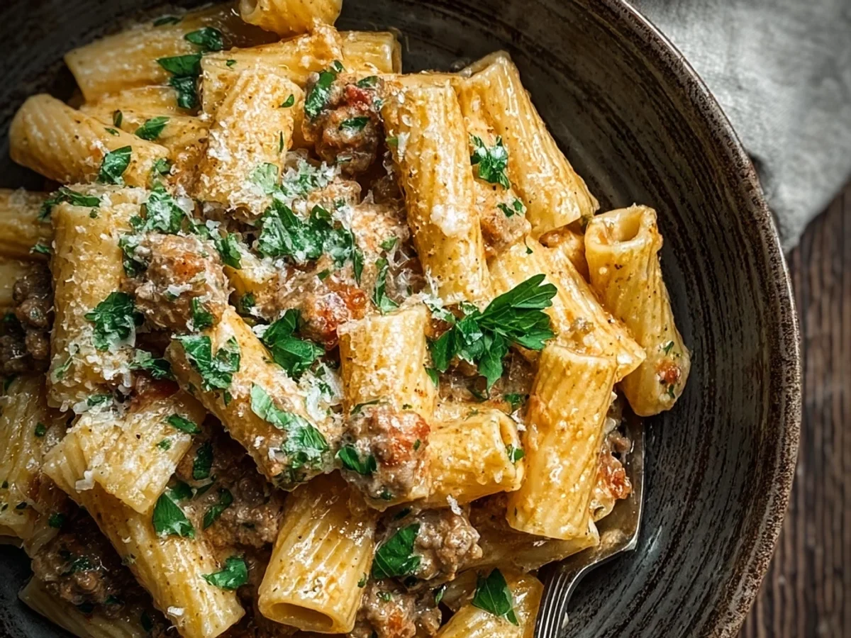 Creamy Beef Sausage Rigatoni: Hearty Weeknight Meal - Image 2