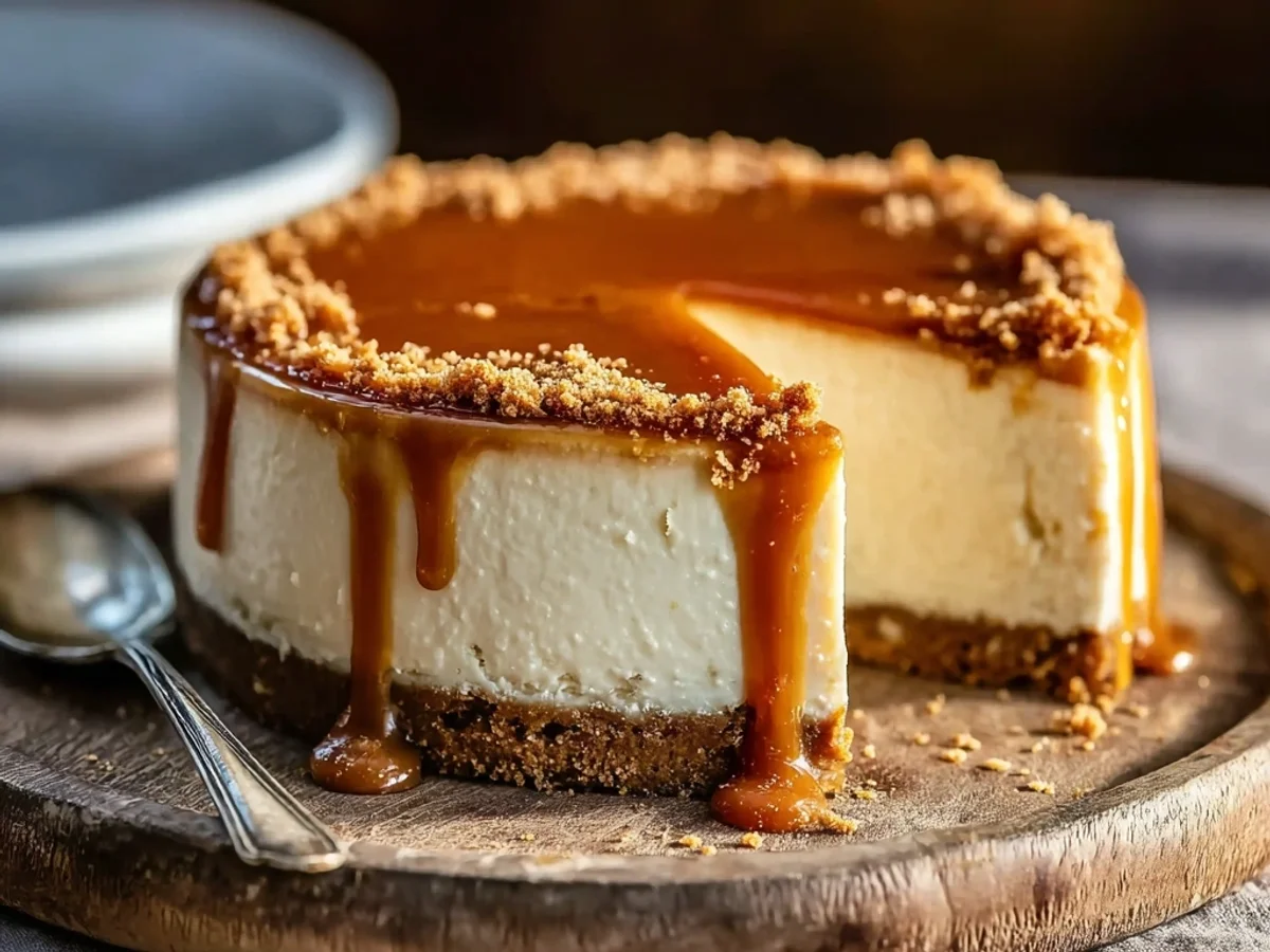 Creamy Biscoff Salted Caramel Cheesecake Recipe - Image 1