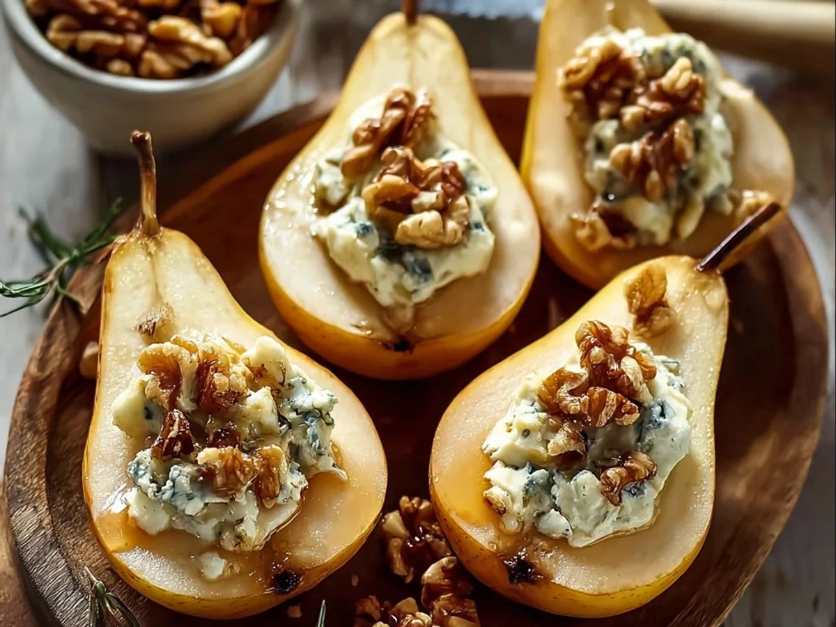 Creamy Blue Cheese Stuffed Pears: Easy Appetizer - Image 1