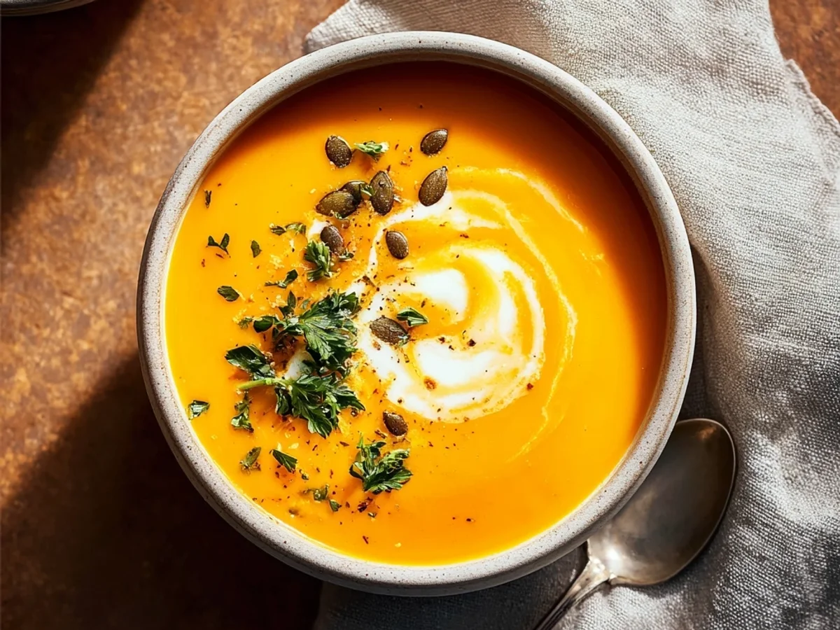Creamy Butternut Squash Sweet Potato Soup for Fall - Image 2