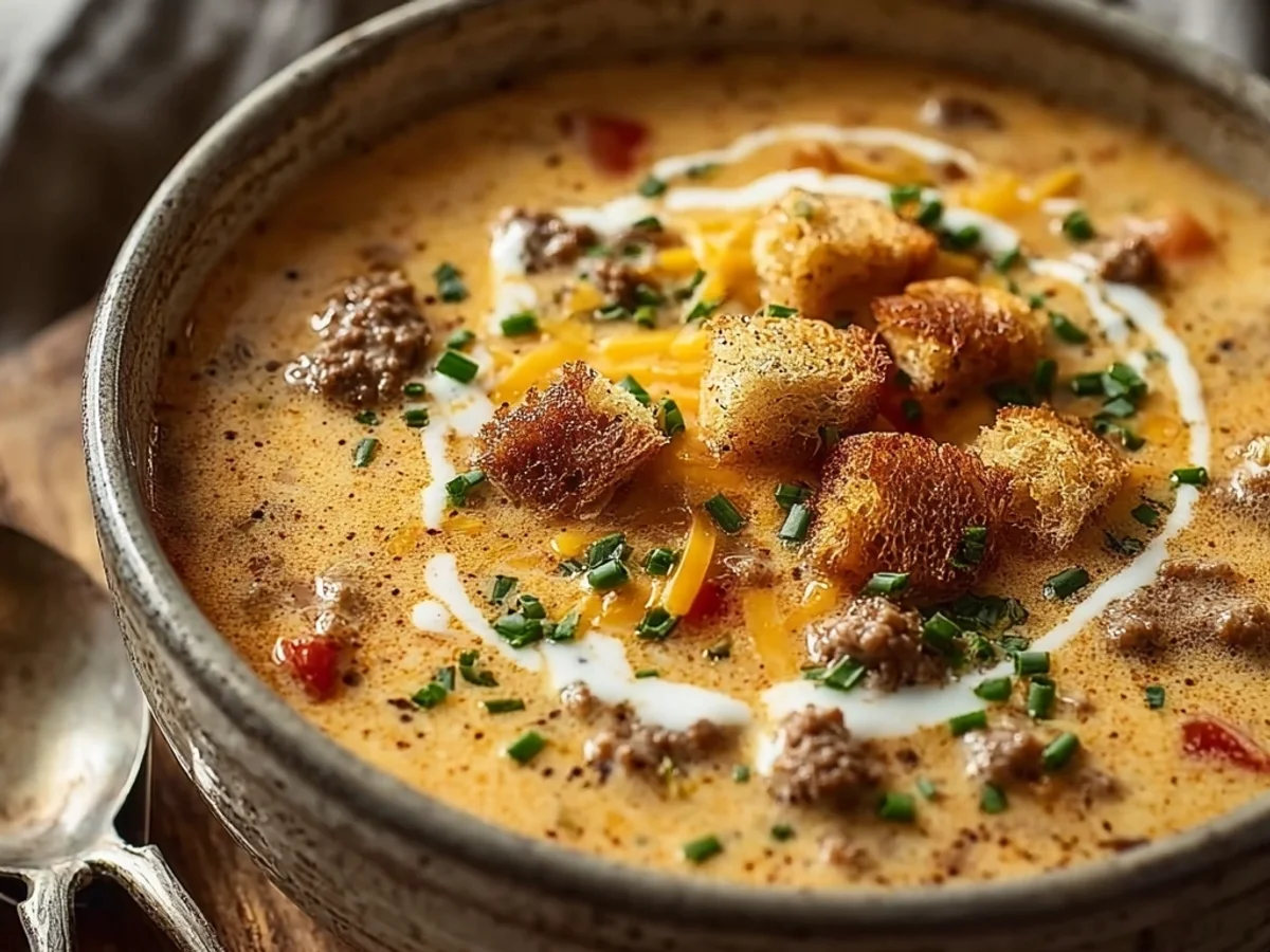 Creamy Cheeseburger Soup Recipe: Hearty Comfort - Image 2