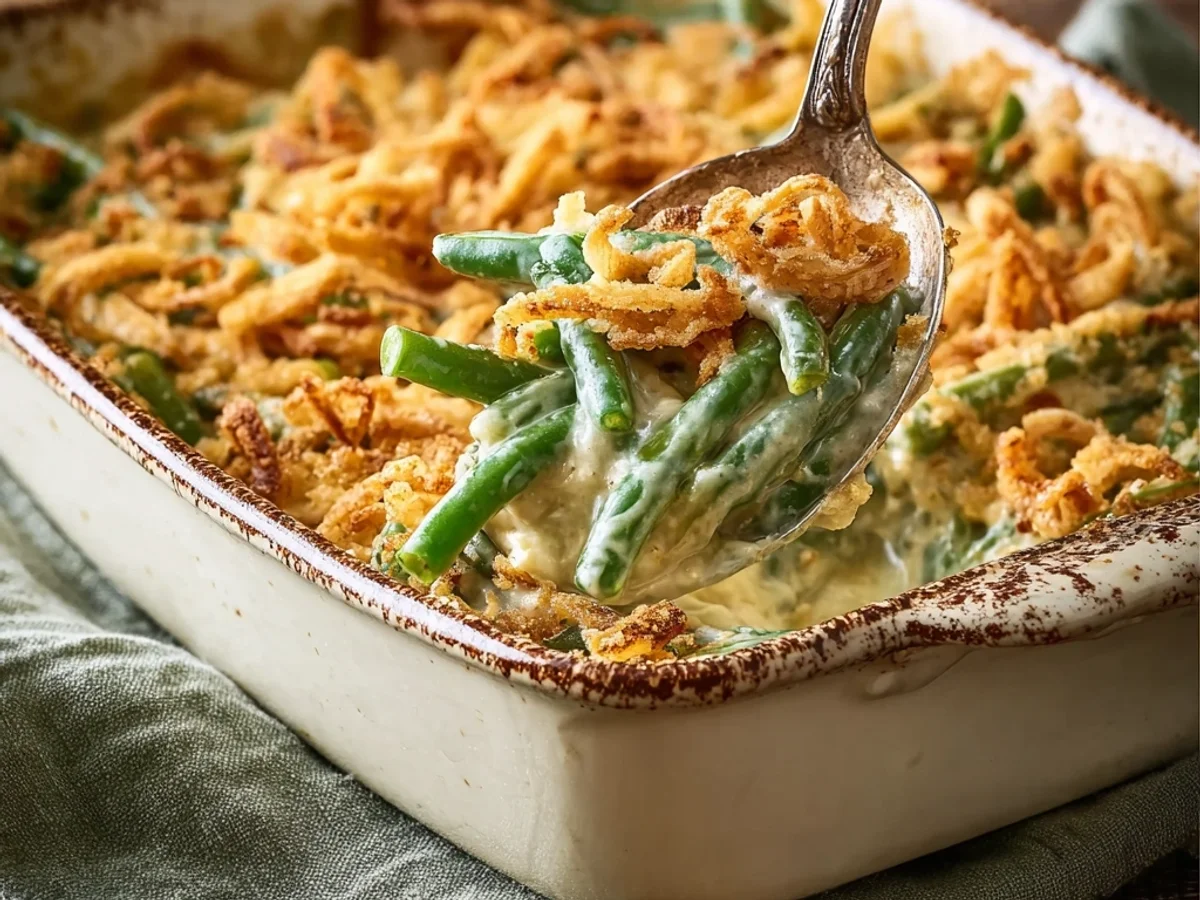 Creamy Cheesy Green Bean Casserole: Simple Comfort - Image 1