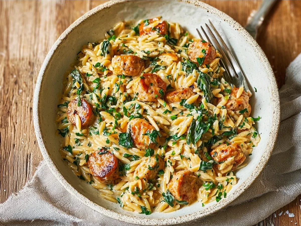 Creamy Chicken Sausage Orzo: Speedy One-Pan Weeknight Meal - Image 2