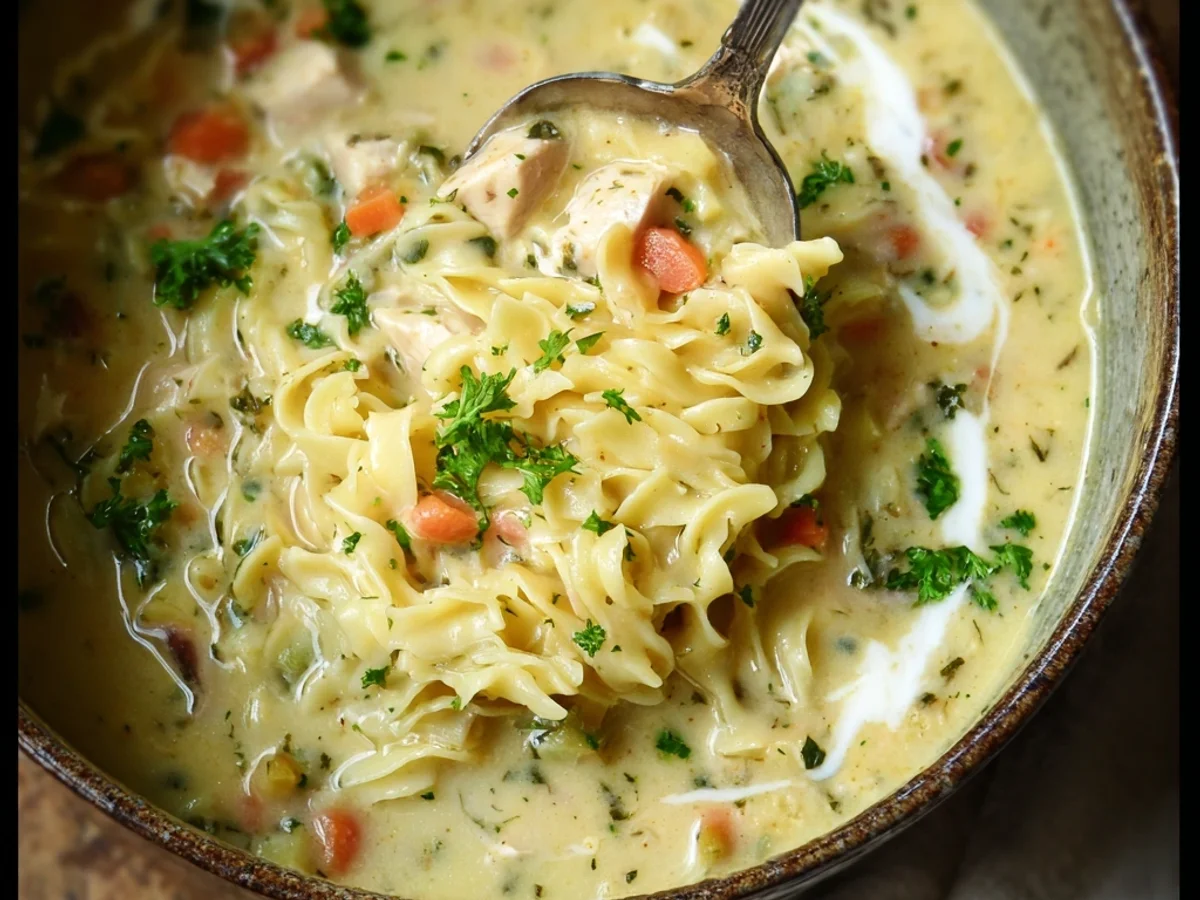 Creamy Crack Chicken Noodle Soup Recipe - Image 2