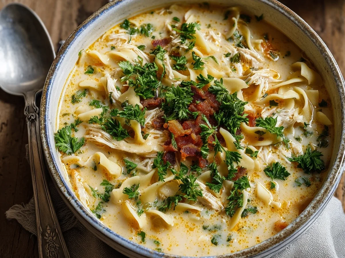 Creamy Crack Chicken Noodle Soup: Weeknight Comfort - Image 2
