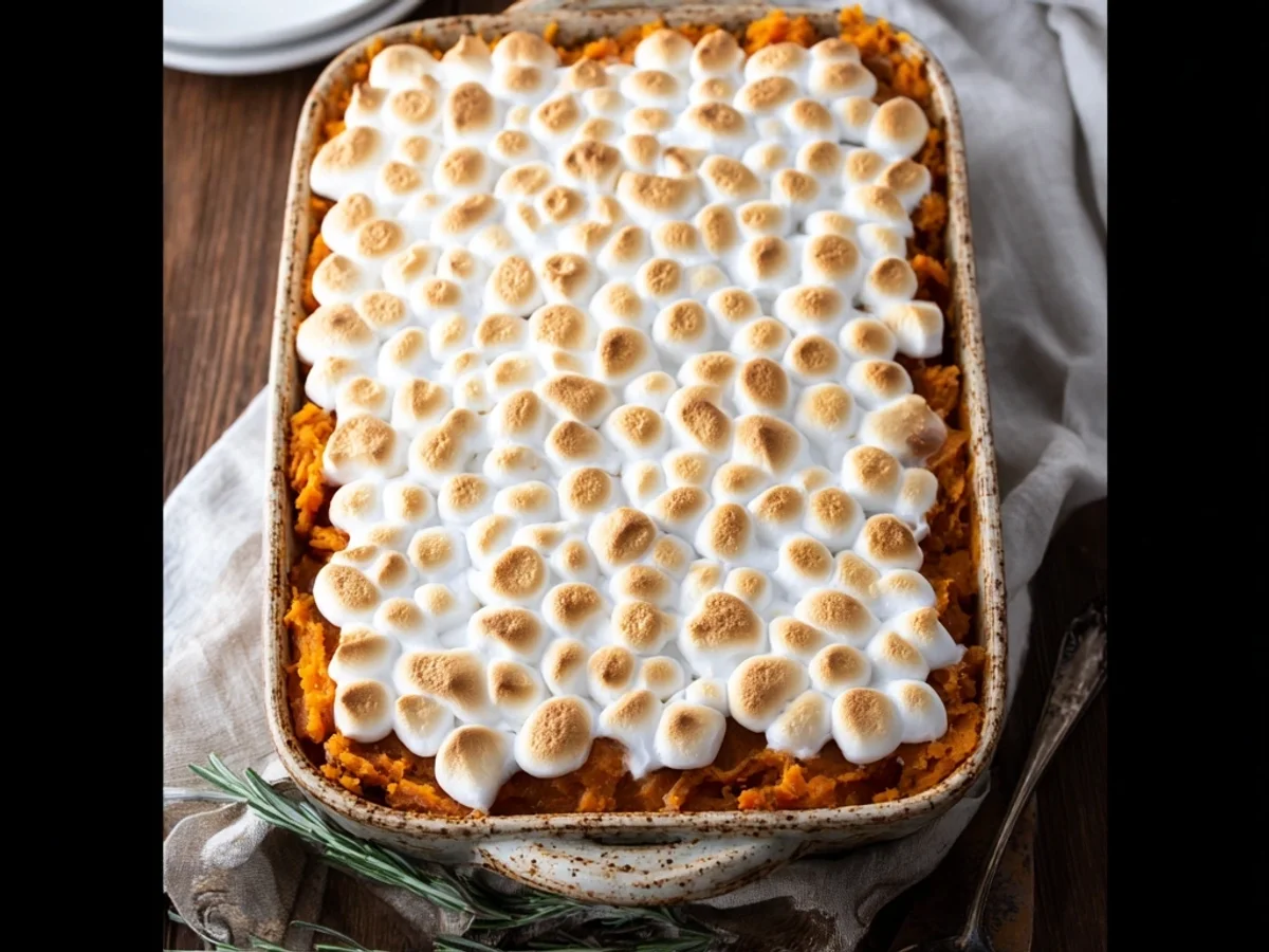 Creamy Easy Sweet Potato Casserole with Pecans - Image 2