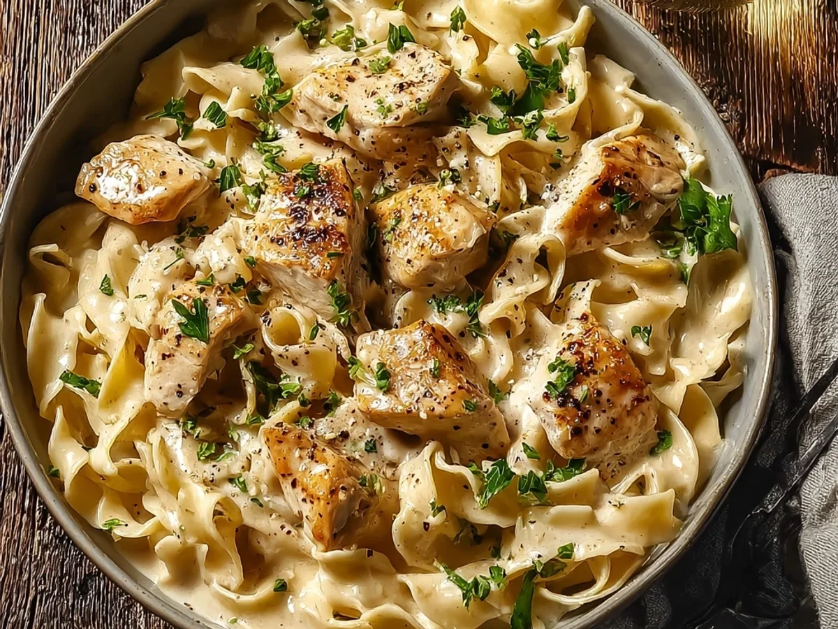 Creamy Garlic Butter Chicken Noodles: A Weeknight Hug - Image 1