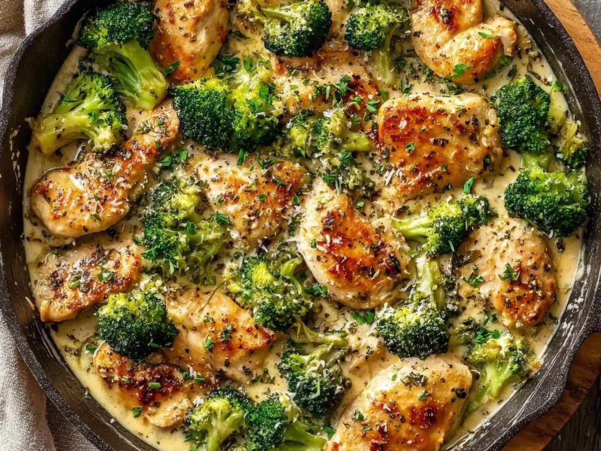 Creamy Garlic Chicken Skillet with Broccoli - Image 2
