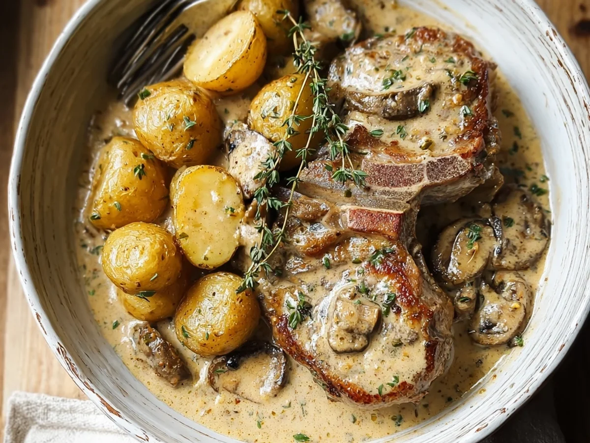 Creamy Garlic Lamb Chops with Potatoes: Easy Crockpot Dinner - Image 2