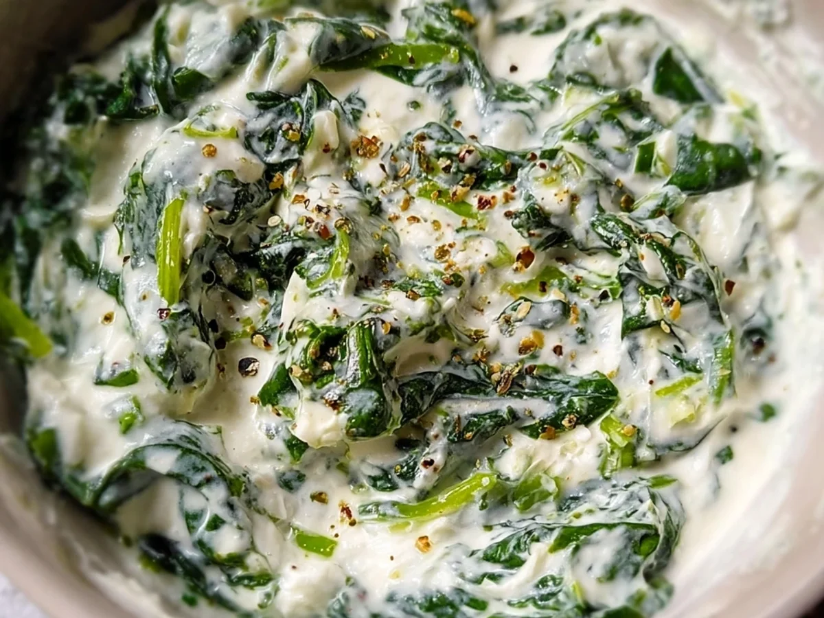 Creamy Healthy Cold Spinach Dip (No-Bake, Keto) - Image 1