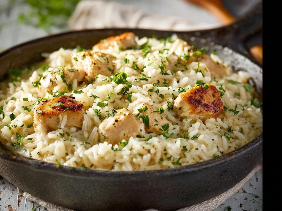Creamy Herb Chicken Basmati Rice: Flavorful One-Pan Meal - Image 1