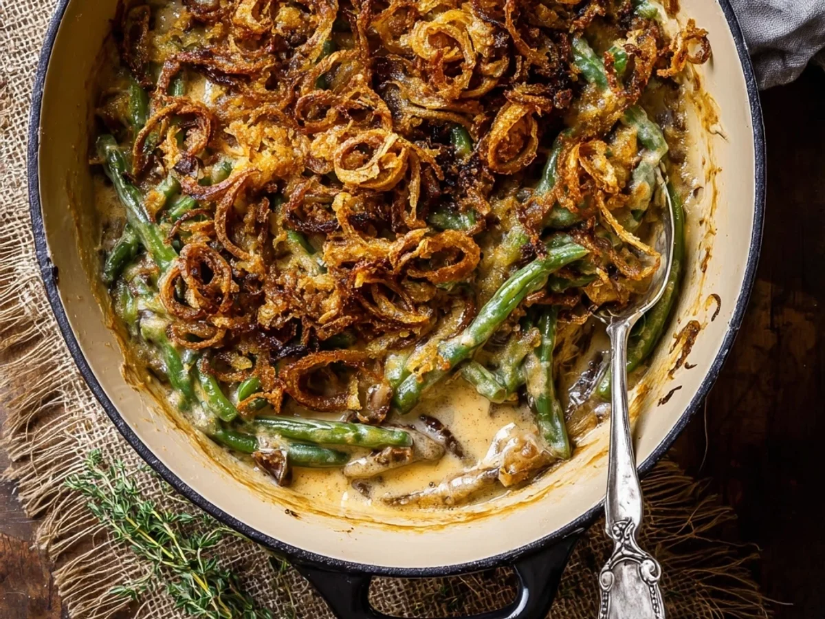 Creamy Homestyle Green Bean Casserole Recipe - Image 1