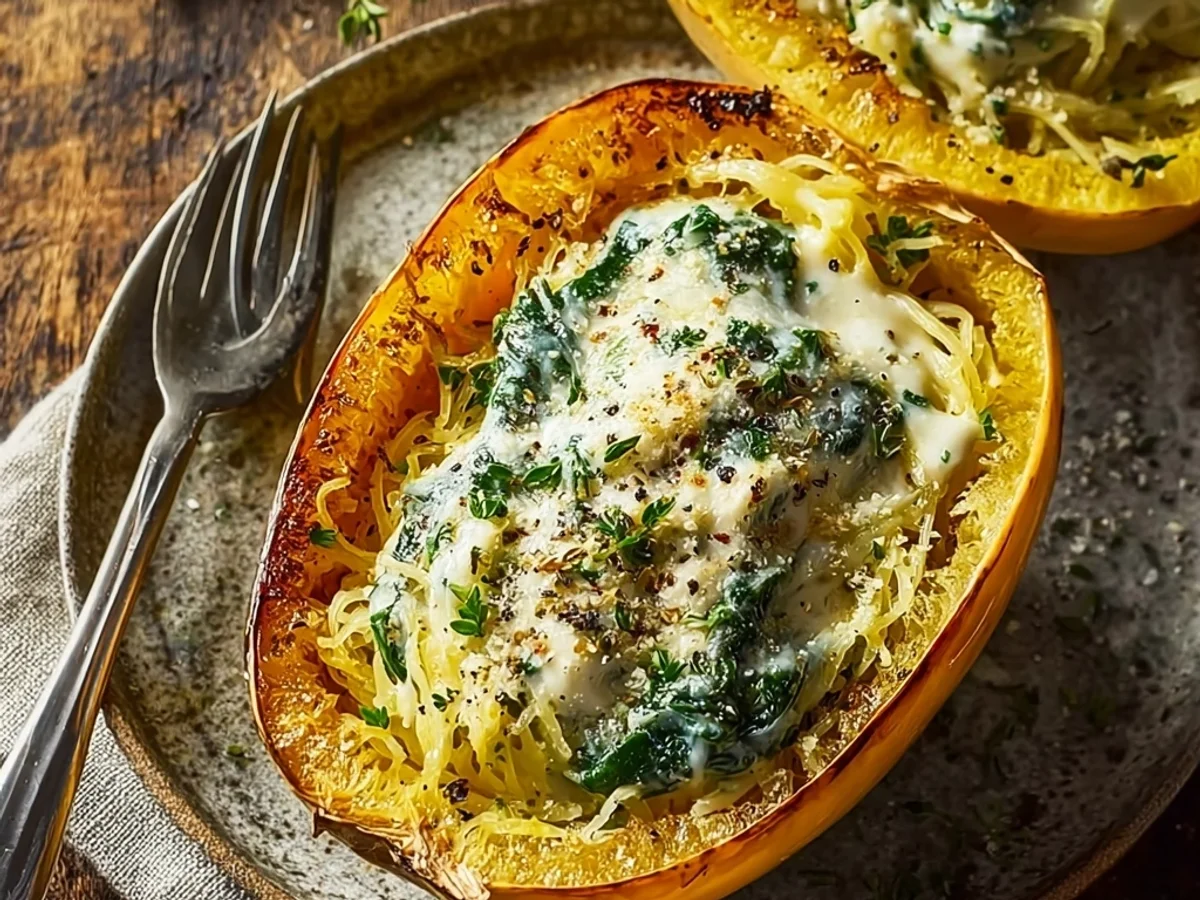 Creamy Spinach Stuffed Spaghetti Squash: A Weeknight Hug - Image 2