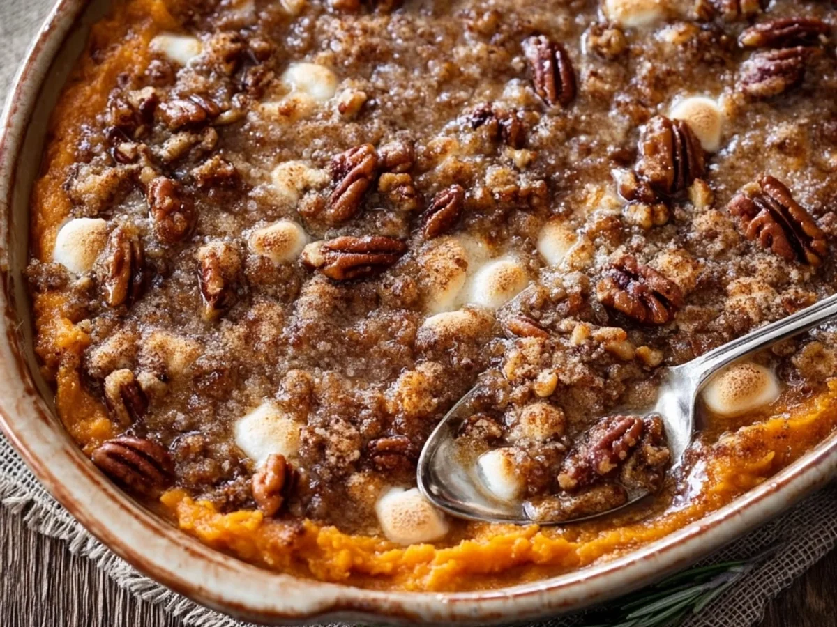 Creamy Sweet Potato Casserole: Holiday Side with Pecans - Image 2