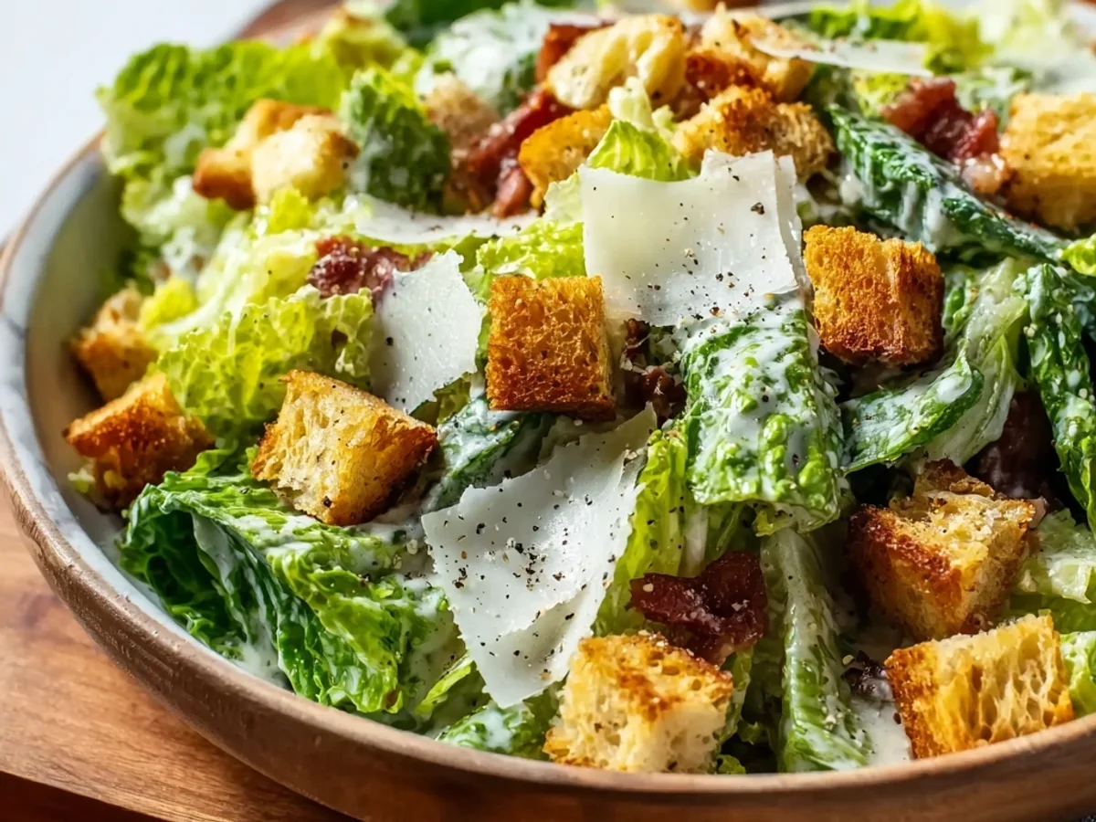 Creamy Tangy Caesar Salad with Homemade Dressing - Image 2