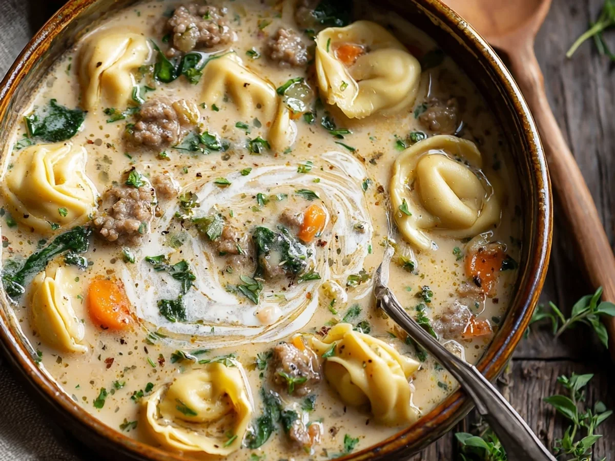 Creamy Turkey Sausage Tortellini Soup: Slow Cooker Magic - Image 2