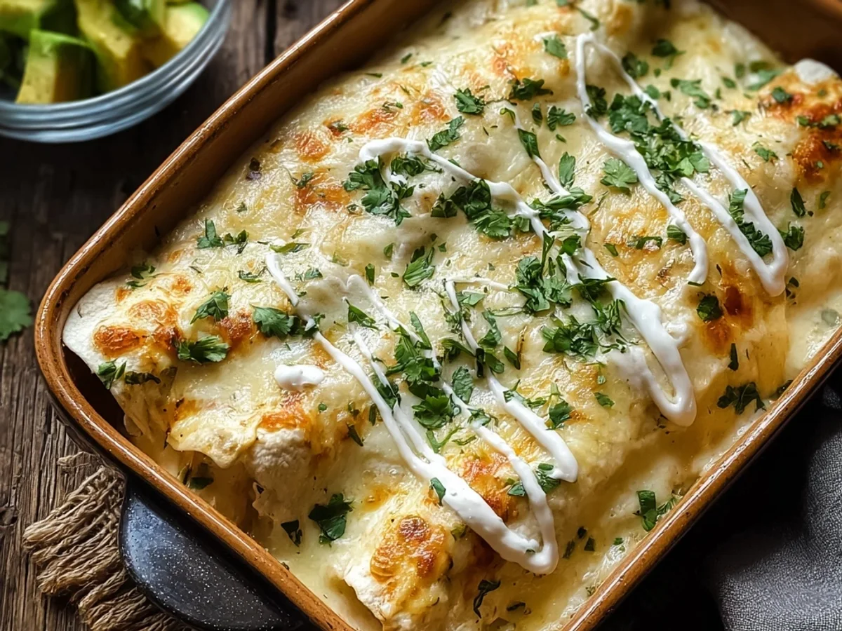 Creamy White Chicken Enchiladas: Weeknight Comfort - Image 1