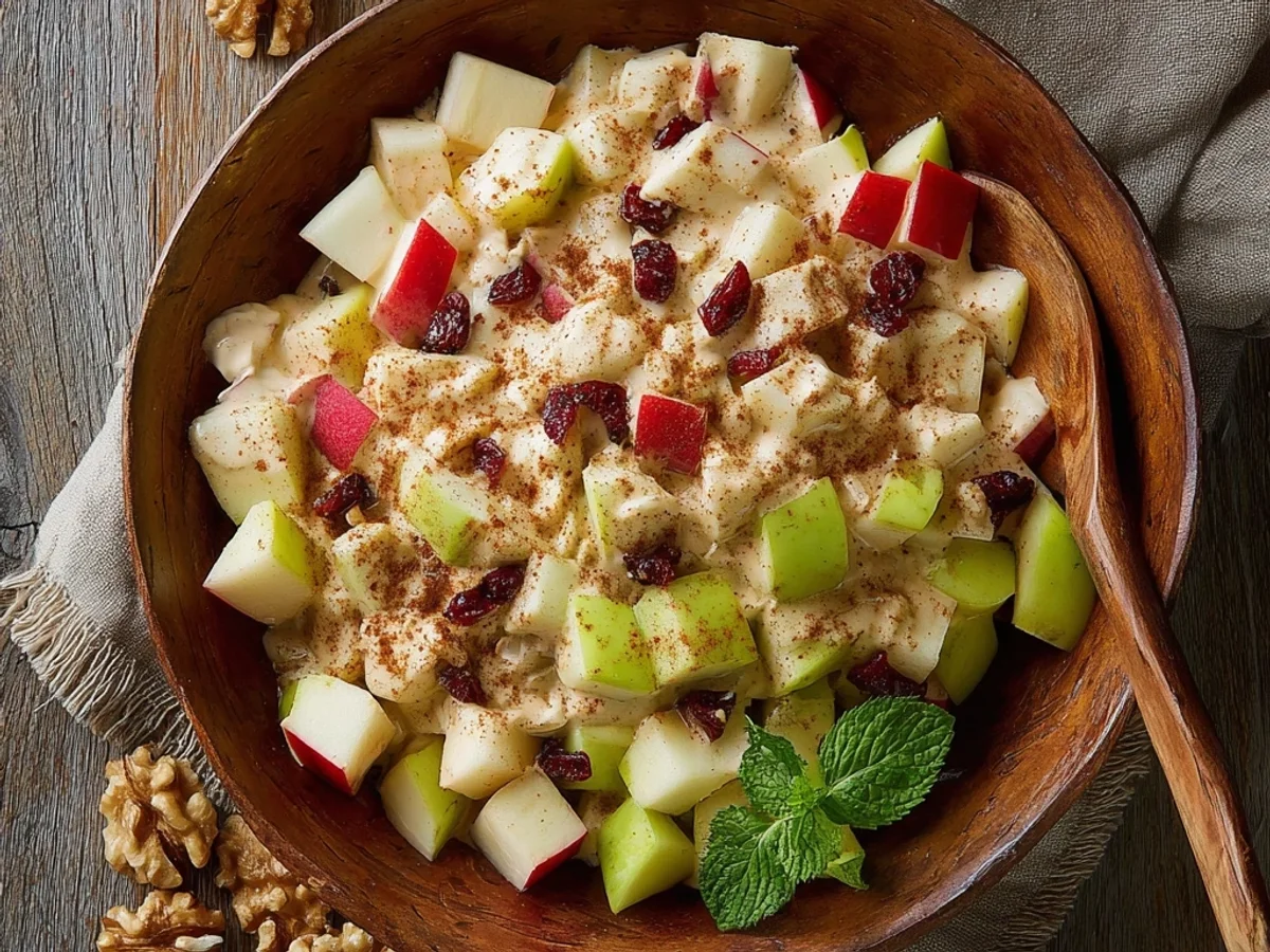 Crisp Creamy Apple Walnut Fruit Salad - Image 1
