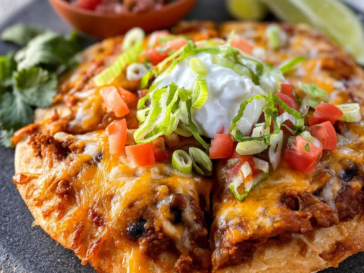 Crispy Air Fryer Mexican Pizza Recipe: Speedy Dinner Fun - Image 1
