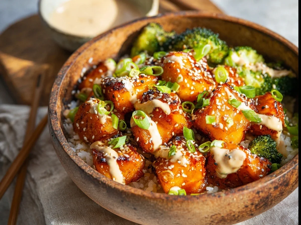 Crispy Bang Bang Salmon Bites Bowls: Weeknight Magic - Image 1