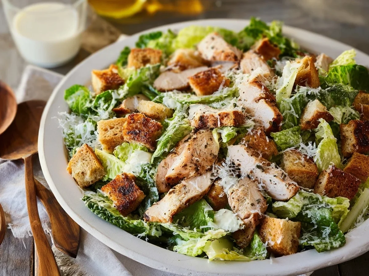 Crispy Chicken Caesar Salad for Effortless Dinners - Image 1