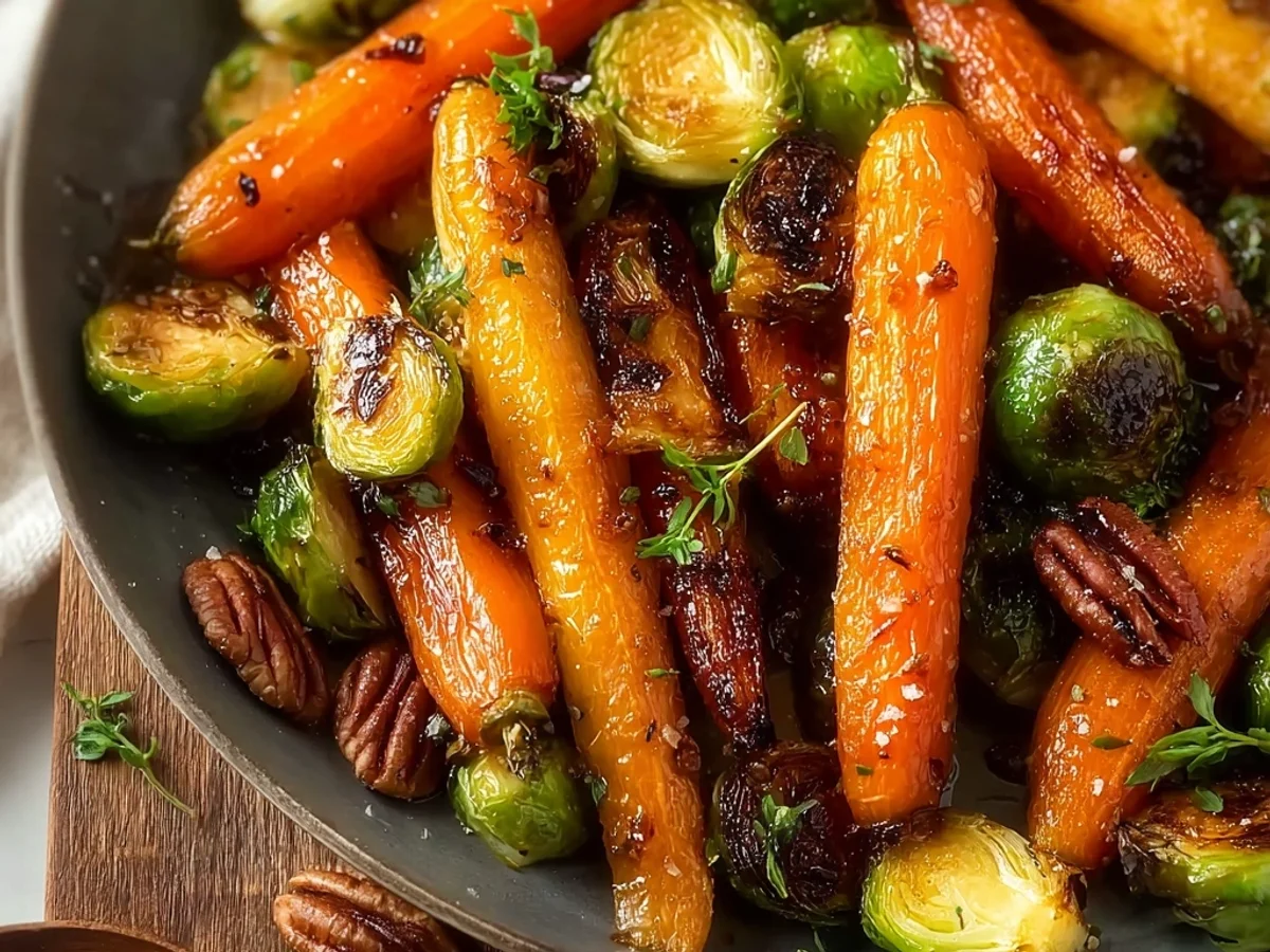 Crispy Maple Glazed Carrots & Brussel Sprouts: A Sweet Side - Image 2