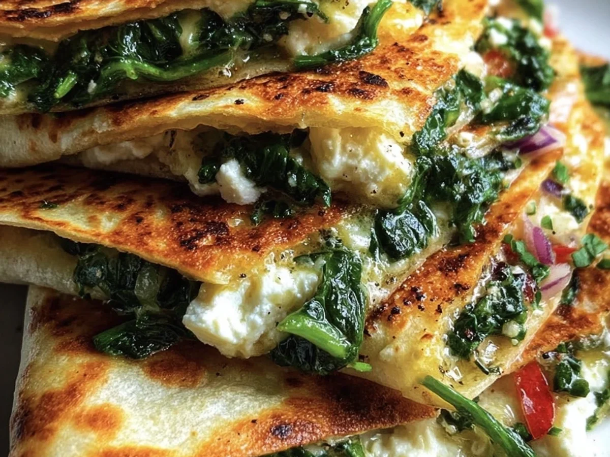 Crispy Mediterranean Quesadillas with Spinach & Feta - Image 2
