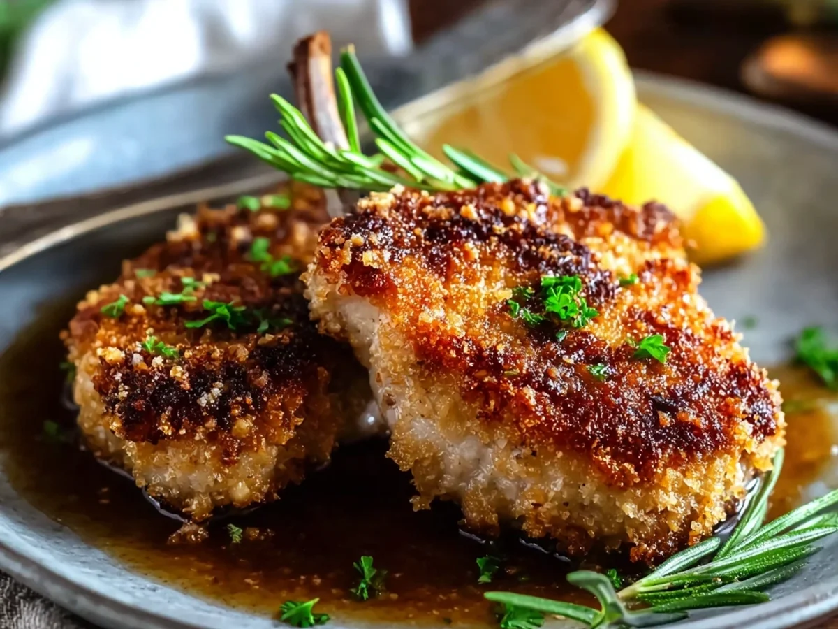 Crispy Parmesan Crusted Lamb Chops Recipe - Image 1