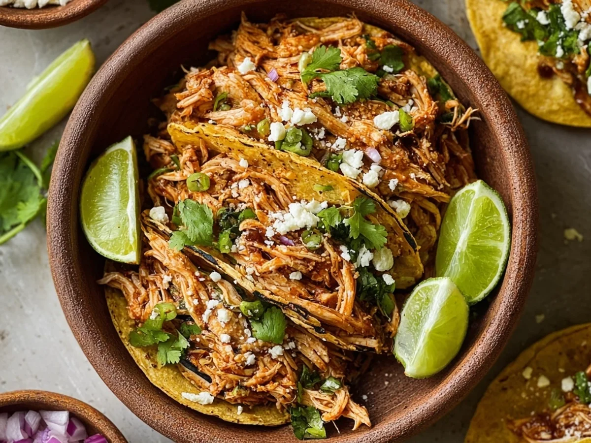 Easy Crockpot Chicken Tacos: Slow Cooked Shredded Goodness - Image 1