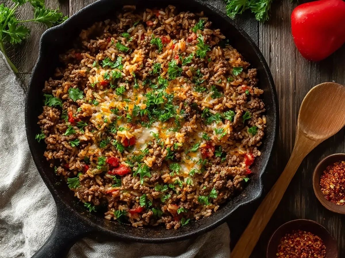 Easy Ground Beef and Rice Skillet for Busy Weeknights - Image 1