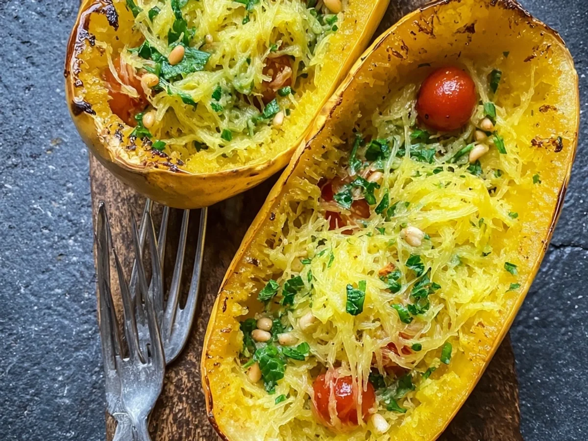 Easy Spaghetti Squash: Roasted Garlic & Herb Delight - Image 1