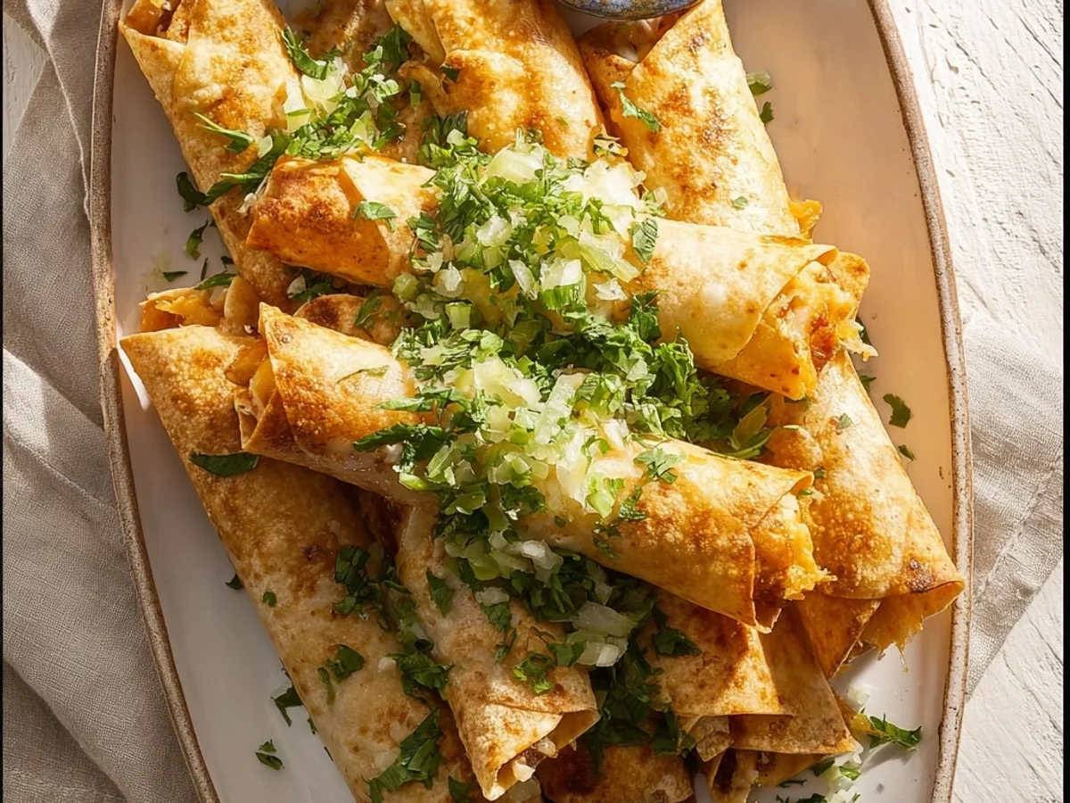 Flavorful Quick Easy Chicken Flautas: A Speedy Dinner - Image 1